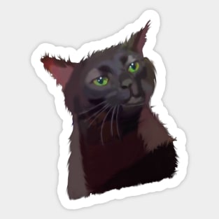 Bored funny meme black cat Sticker